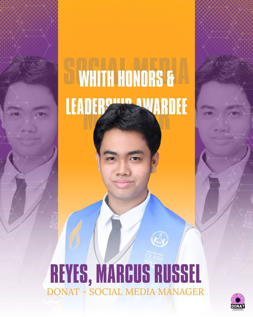 Marcus Russel Reyes, DONAT Social Media Manager in 2024-2026